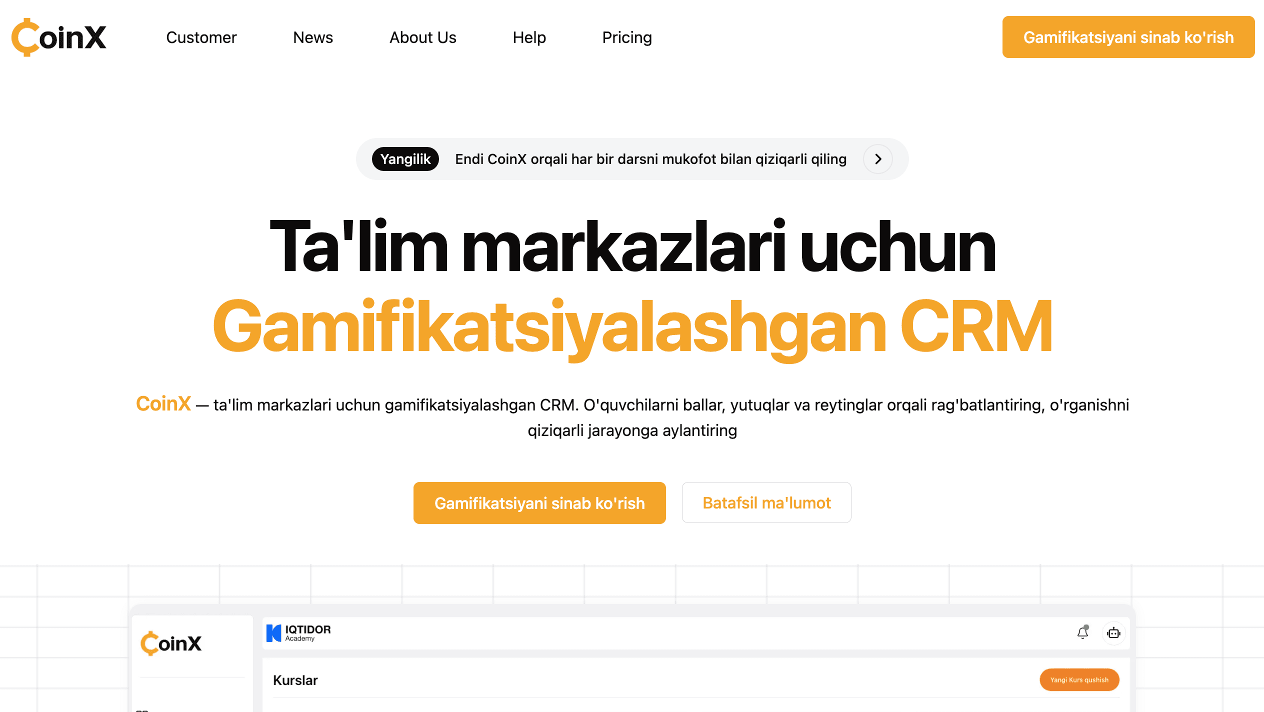CoinX Website